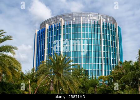 Orlando, Florida. March 10, 2020. Top view of Cabana Bay in Universal Studios area Stock Photo