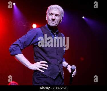 Former Styx band member Dennis DeYoung performs at the Seminole Hard Rock Live Arena in Hollywood, Florida. Stock Photo