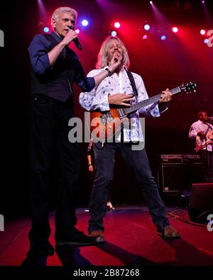 Former Styx band member Dennis DeYoung performs at the Seminole Hard Rock Live Arena in Hollywood, Florida. Stock Photo