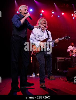 Former Styx band member Dennis DeYoung performs at the Seminole Hard Rock Live Arena in Hollywood, Florida. Stock Photo