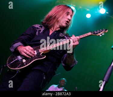 Former Styx band member Dennis DeYoung performs at the Seminole Hard Rock Live Arena in Hollywood, Florida. Stock Photo