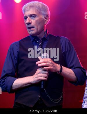 Former Styx band member Dennis DeYoung performs at the Seminole Hard Rock Live Arena in Hollywood, Florida. Stock Photo