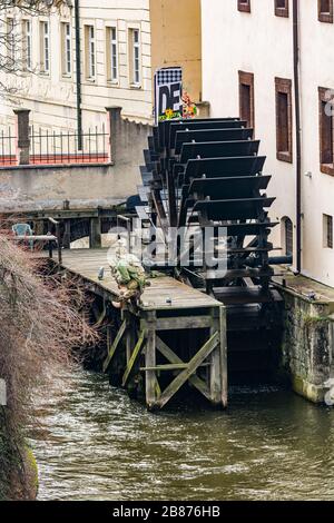 Prague, Czech republic - March 19, 2020. Certovka part by the Charles bridge Stock Photo