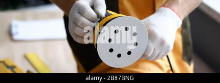 Handyman working on new project Stock Photo