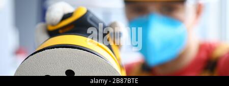 Man in protective face mask Stock Photo