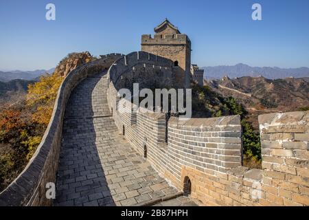 Jinshanling Great Wall of China, Beijing Stock Photo