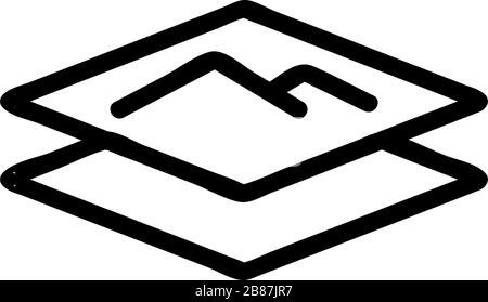 soft layer icon vector outline illustration Stock Vector