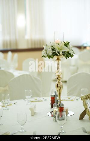 beautiful decorated banquet table image Stock Photo