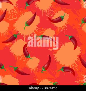 Pepper seamless pattern Stock Vector