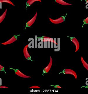 Pepper seamless pattern Stock Vector