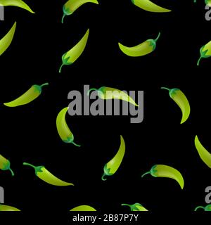Pepper seamless pattern Stock Vector