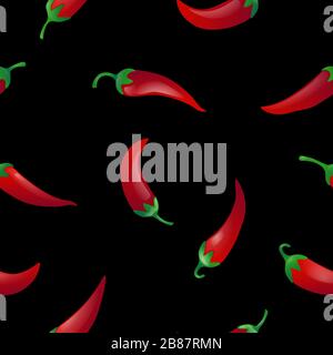 Pepper seamless pattern Stock Vector