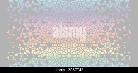 Holographic vector geometric border. Stock Vector