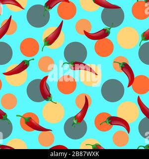 Pepper seamless pattern Stock Vector