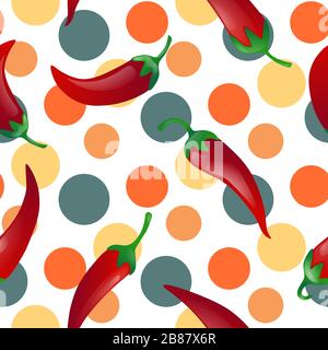 Pepper seamless pattern Stock Vector