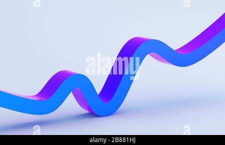 Abstract 3d render, minimalistic background, modern graphic design Stock Photo