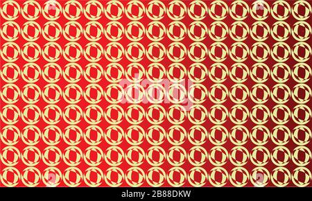 circles and ovals on abstract red background Stock Vector