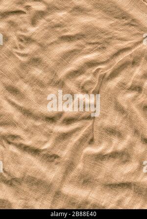 Burlap grunge texture background. Light brown fabric. Light natural linen texture. Brown canvas background texture Stock Photo