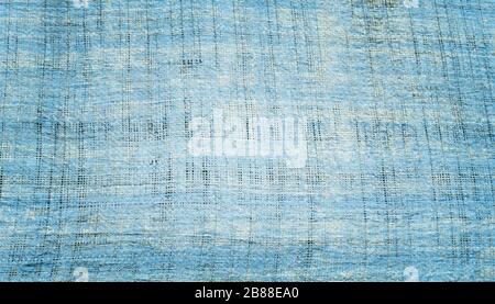 Close up blue dirty old plastic sacks texture. Surface texture of plastic  bag Stock Photo