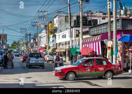 Shops at Calle 22 in Ciudad del Carmen, Campeche state, Mexico Stock Photo