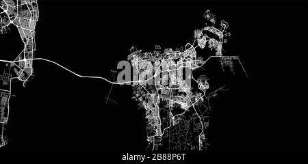 Urban vector map of Bahrain, middle east Stock Vector Image & Art - Alamy