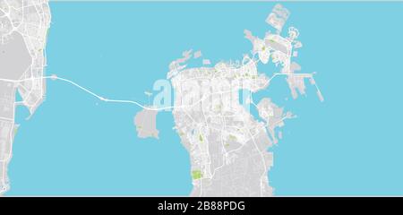 Urban vector map of Bahrain, middle east Stock Vector Image & Art - Alamy