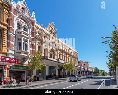 Shops on Barrack Street in downtown Perth, Western Australia, Australia Stock Photo