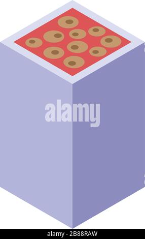 Turkish sweets icon, isometric style Stock Vector