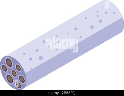 Turkish sweets roll icon, isometric style Stock Vector