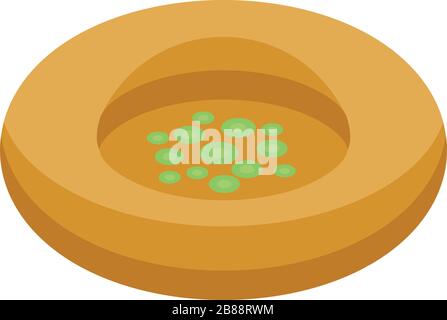 Turkish bazar sweet icon, isometric style Stock Vector
