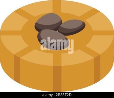 Turkish delight icon, isometric style Stock Vector