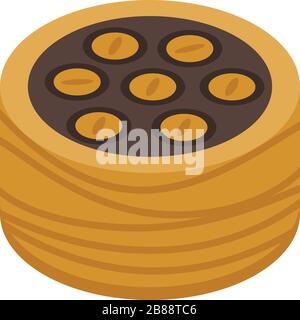 Tasty baklava icon, isometric style Stock Vector