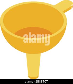 Oil funnel icon, isometric style Stock Vector