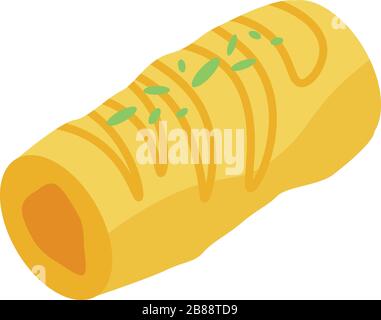 Fresh baklava roll icon, isometric style Stock Vector