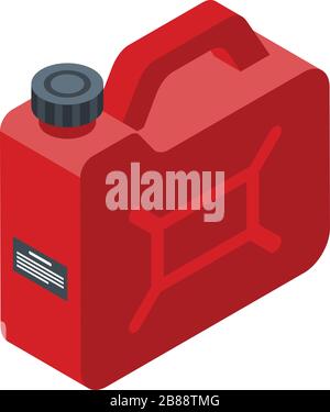 Canister oil icon, isometric style Stock Vector