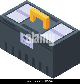Construction toolbox icon, isometric style Stock Vector