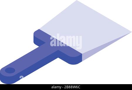 Putty knife icon, isometric style Stock Vector