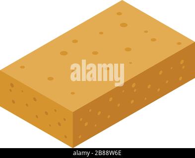 Sponge icon, isometric style Stock Vector