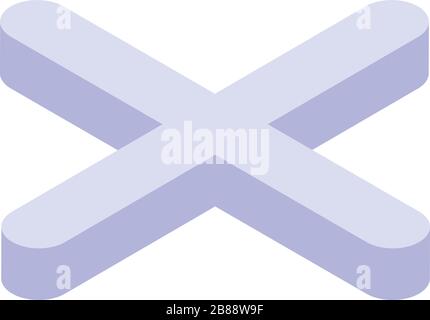 Tile spacer icon, isometric style Stock Vector
