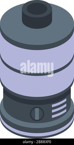 Steamer control icon, isometric style Stock Vector