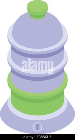 Steamer equipment icon, isometric style Stock Vector