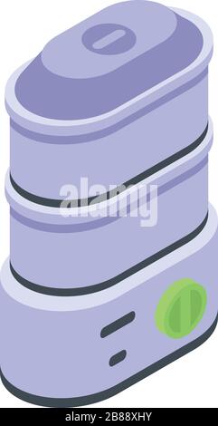 Steamer appliances icon, isometric style Stock Vector