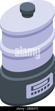 Food steamer icon, isometric style Stock Vector