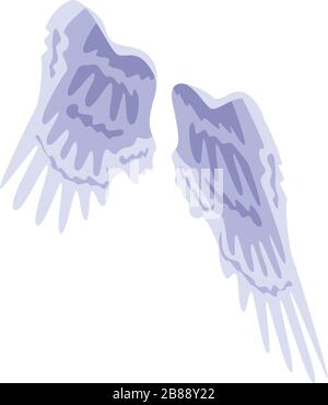 Angel wings icon, isometric style Stock Vector