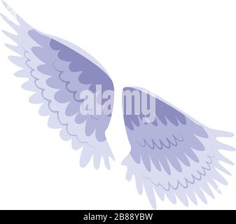 Bird wings icon, isometric style Stock Vector
