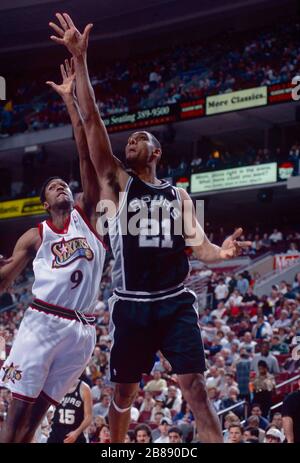 San Antonio Spurs' Tim Duncan Of Virgin Islands Looks On Following The 