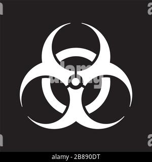 Biohazard Sign (danger caution sign), Pandemic Expansion Symbol. The emblem of pathogen infection and the spread of the diseases. Stock Vector