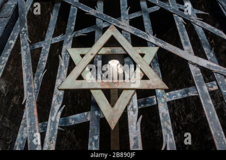 The Jewish memorial at the former Nazi German Dachau concentration camp ...