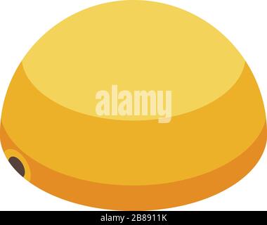 Half apricot icon, isometric style Stock Vector