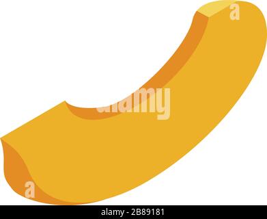 Apricot fresh slice icon, isometric style Stock Vector